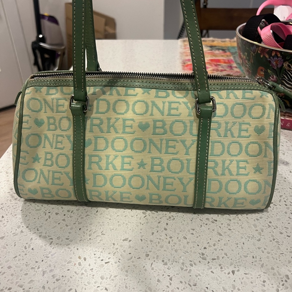 Vintage Dooney and Bourke Green Barrel Bag